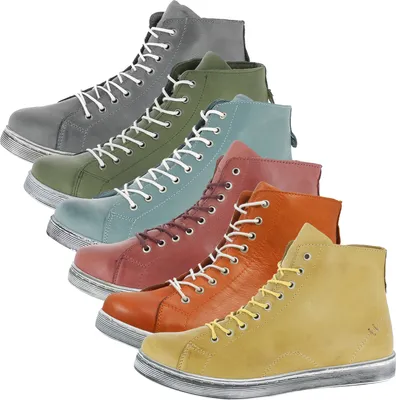 Produktbild von Andrea Conti Damen Schnürboots High Top Leder 0341500, Größe:37 EU, Farbe:Blau
