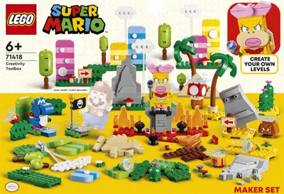 Zdjęcie produktu dla LEGO Super Mario Kreatywna skrzyneczka – zestaw twórcy, Zestaw do budowania, 6 lat(a), Plastik, 588 szt., 665 g