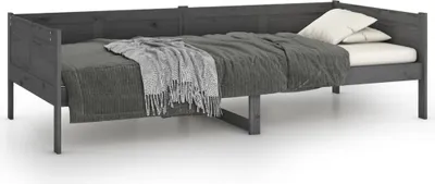 Produktbild von vidaXL Tagesbett Grau Massivholz Kiefer 90x200 cm