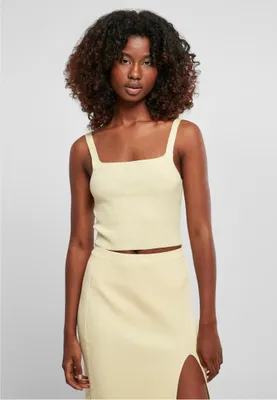 Immagine prodotto di Dámské tílko Urban Classics Donna Cropped Knit Top softyellow - XL