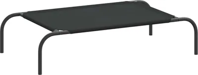 Obrázok produktu pre Vyvýšený pelech pre psa čierny 90x50x20 cm Oxford tkanina a oceľ