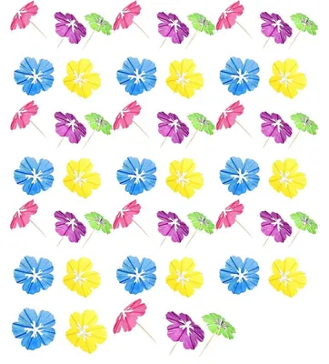 Produktbild von Cocktail Schirmchen 50 Stück Bunte Papier Deko für Sommerpartys & Geburtstage