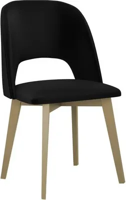 Image de Chaise de salle à manger rembourrée AFTON 7 - chêne Sonoma / noir