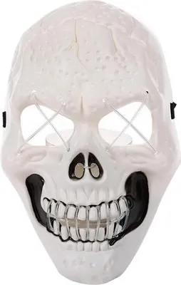 Produktbild von Verk Gruselige Leuchtmaske – Schädel, weiß