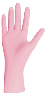 Produktbild von Nitrilhandschuhe Rosa Gr. S | 100 Stück | Latexfreie Einweghandschuhe, Gummihandschuhe in Spenderbox | Koch-/Küchen-Handschuhe & Lebensmittelecht