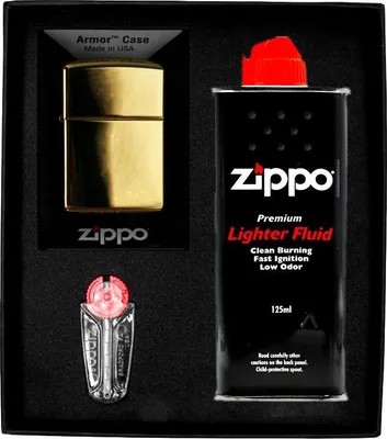 Obrázek produktu pro Sada zapalovačů ZIPPO HIGH POLISHED BRASS ARMOR HEAVY dárek No1