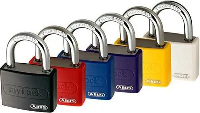 Image de Porte-clés en aluminium 40 mm Mylock, couleurs assorties - Abus