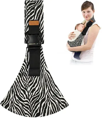 Produktbild von Ergonomische Babytrage – Verstellbar für Neugeborene bis 36 Monate – Zebra Muster