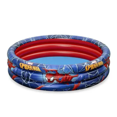 Produktbild von Bestway Spider-Man™ Planschbecken, rund, \u00d8 122 x 30 cm, 200 L, PVC, 3 Luftringe, ab 2 Jahren