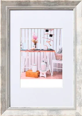 Image de Walther Chalet cadre photo blanc 30x40 cm avec passe-partout 20x30 cm