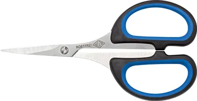 Produktbild von WEDO Silhouetten Schere Soft Cut spitz Länge: 105 mm blau / schwarz