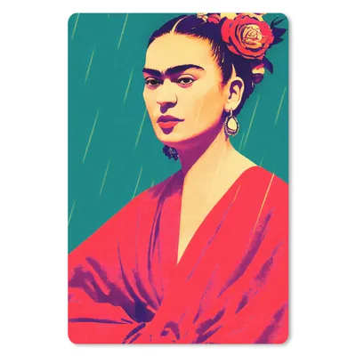 Produktbild von MuchoWow® Mauspad Mousepad Porträt - Frida Kahlo - Frau - Vintage - Rot 18x27 cm - Mousepads - Maus Mat - Pad - Mausunterlage