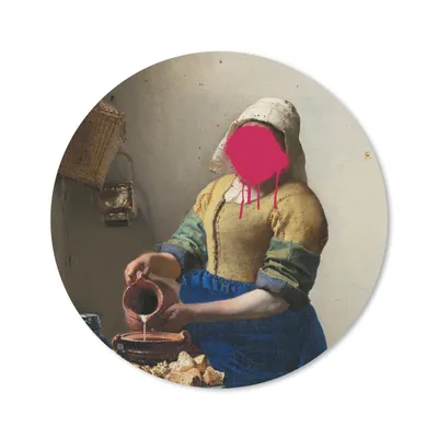 Produktbild von MuchoWow® Mauspad Mousepad Das Milchmädchen - Vermeer - Kunst 40x40 cm - Mousepads - Maus Mat - Pad - Mausunterlage - Schreibtisch Accessoires