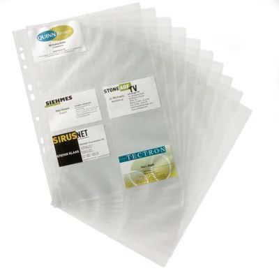 Zdjęcie produktu dla DURABLE Zestaw rozszerzaj?cy kieszonek na wizytówki VISIFIX® 200 A4, Przezroczysty, 238919, 10 Szt.