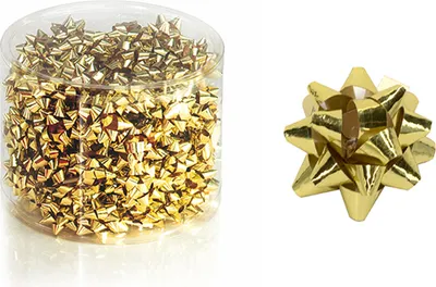Produktbild von Geschenkschleifen Rosetten Metallic 2.5cm, 100 Stück, Farbauswahl:gold