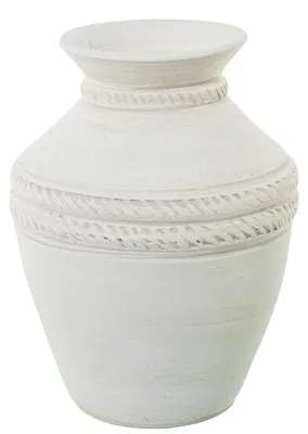 Keramik-Vase, weiß, 26 x 26 x 35 cm