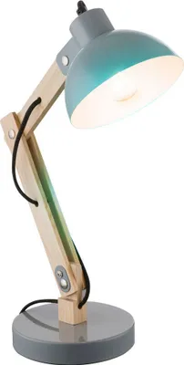 Produktbild von RGB LED Tischleuchte, Holz, Metall, Spot beweglich