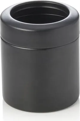 Produktbild von 5x Tischrestebehälter, 700 ml, Ø 10 cm, schwarz pulverbeschichtet, Chromnickelstahl 18/10