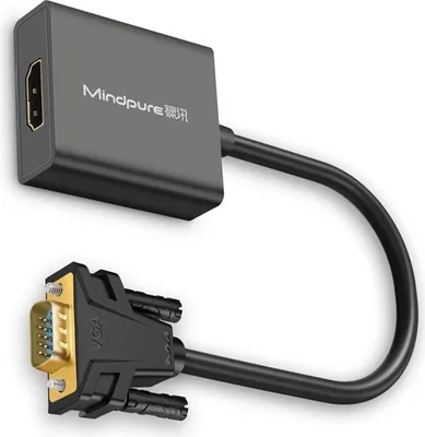 Zdjęcie produktu dla INF Adapter VGA na HDMI 1080P z Audio i Zasilaniem - Uniwersalny Konwerter