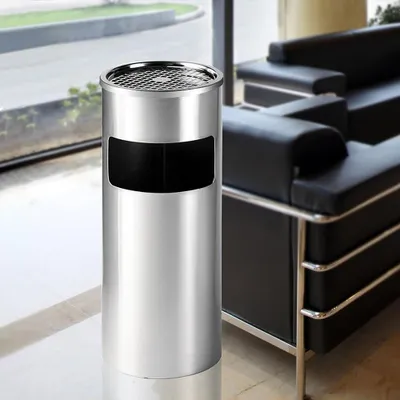 Produktbild von 30L Standaschenbecher ,Aschenbecher Mülleimer Ascher  für draußen Mülleimer  25x25x60cm Stahl
