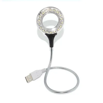 Produktbild von C55 USB LED Lampe 1,5W – 18 LEDs Schwanenhals Licht für Laptop, PC & Notebook