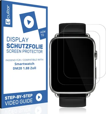 Produktbild von 2x 3D Schutzfolie für Smartwatch DM20 1.88 Zoll Display Folie Flexibel Full Cover