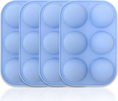 Produktbild von 4x Silikon Halbkugel Backform Törtchen Kuchen Mulden Törtchenform Kuchenform Kugel
