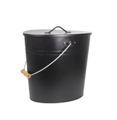 Obrázok produktu pre Posoda za pepel 24 L za kamin, peč in žar črna 39 x 27 x 35 cm