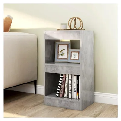 Produktbild von Bücherregal Raumteiler Standregal Aktenregal Wandregal Regal Aufbewahrung Büroregal Dekoregal Betongrau 40x30x72cm