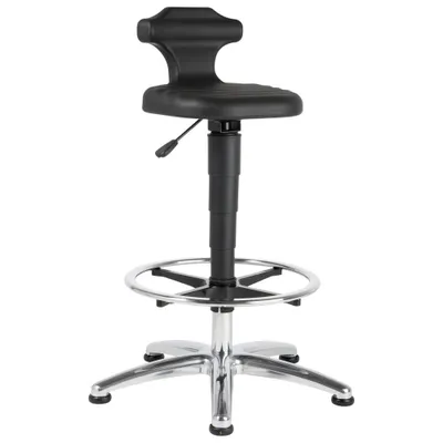 Produktbild von Sitz-/Stehstuhl Flex Integralschaum Sitz-H.510-780mm m.Fußring ESD BIMOS