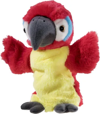 Image de Marionnette Heunec « Perroquet » - Jouet en peluche multicolore de 25 cm - Éducatif