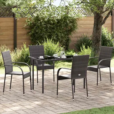 Zdjęcie produktu dla VidaXL 310083, Taras, Technorattan, Stal, Brązowy, 555 mm, 535 mm, 950 mm