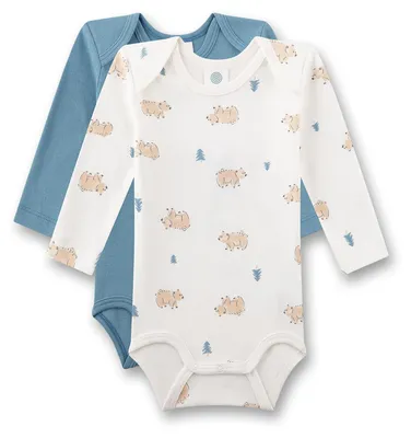 Produktbild von Sanetta Baby-Body Langarm beige | Weich, hautfreundlich | 2er Set Baby Body