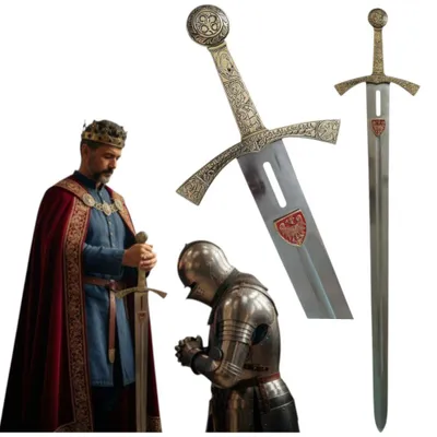 Produktbild von Szczerbiec Deko 95 cm – Polnische Königliche Figur WZ XII Jh., Patriotische Deko Skulptur, Premium Geschenk 1847