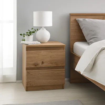 Produktbild von Nachtkommode 2er Set Artisaneiche mit 2 grifflosen Schubladen