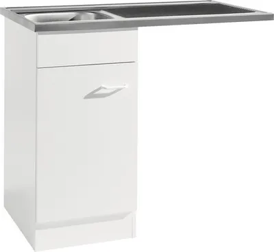 Produktbild von Held Möbel Spülenschrank inkl Spüle Keine BxTxH 100 x 60 x 85 mm weiß matt zerlegt 948.6016