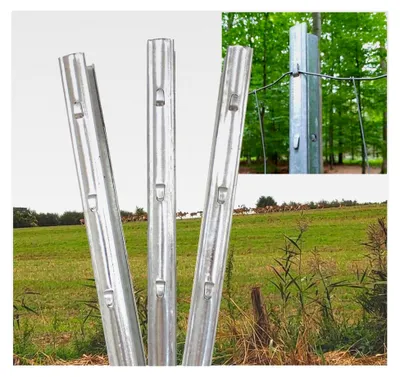 Produktbild von Z-Profil Zaunpfosten 2,15 m, 20 Stück verzinkt, inklusive Haken | Metallzaunpfosten für Wildzaun, Weidezaun, Drahtzaun, Wildschutzzaun, Knotengeflecht, Forstprofil, Forstzaun