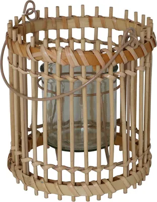 Produktbild von Windlicht BAMBOO natur aus Bambus H20cm Boho Bambuslaterne