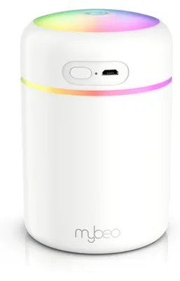 Immagine prodotto di Umidificatore Brandson con diffusore di aromi, diffusore, 300 ml, 2 modalità di nebulizzazione, colori a LED, serbatoio dell'acqua da 0,3 l, spegnimento automatico, funzionamento USB, silenzioso, scomparto per aromi, camera da letto, ufficio