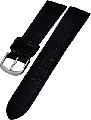 Produktbild von Uhrenarmband BIO Kalbleder NATURBELASSEN 20mm schwarz
