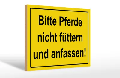 Produktbild von Holzschild bitte Pferde nicht füttern, 30x20 cm, Holzschilder Bauernhof Landwirt Tiere