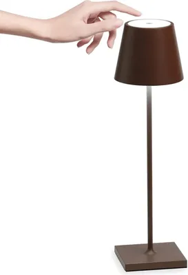 Obrázok produktu pre Zafferano Stolná lampa na batérie Poldina Pro 380mm Hrdzavá farba