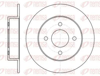 Produktbild von 2x REMSA Bremsscheibe 61353.00 hinten für NISSAN MICRA II (K11) 240mm 41mm 240mm