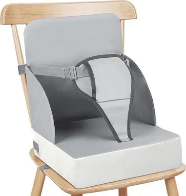 Obrázok produktu pre Podsedák pre deti s 3-bodovými pásmi,Polyuretánvankúšikom, umývateľný, prenosný podsedák s popruhmi, vysoké sedadlo na cestovanie, kompaktné a ľahké sedadlo pre deti