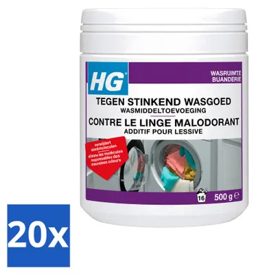 Productafbeelding van 20 x HG Wasverfrisser tegen stinkende was 500 g - Voordeelverpakking - 20 stuks