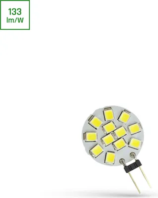 Produktbild von Spectrum LED G4 1,2W Stiftsockellampe 130lm 120° 12V rund Kaltweiß 6000K