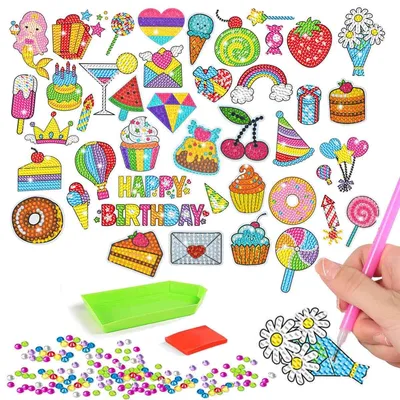 Produktbild von Diamond Painting Für Mädchen Diamond Bilder Kinder Geschenke Diamond Painting Sticker Diamant Spielzeug