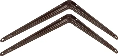 Produktbild von KOTARBAU® 2er Set Regalwinkel 300x250 mm Regalträger Regalhalter für Wandmontage Braun