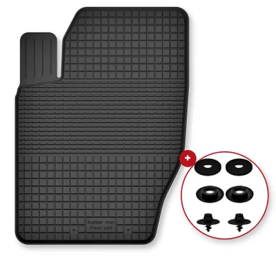 Produktbild von Fahrermatte Gummi für Peugeot 307 2001-2009 (Schrägheck/Kombi) – Schwarz, Semi-Universal, angepasst – Wielganizator Semi-Universal