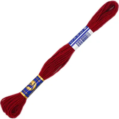 1 Docke Stickgarn 2g / Sticktwist 100 % Baumwolle Stickerei dunkelrot
